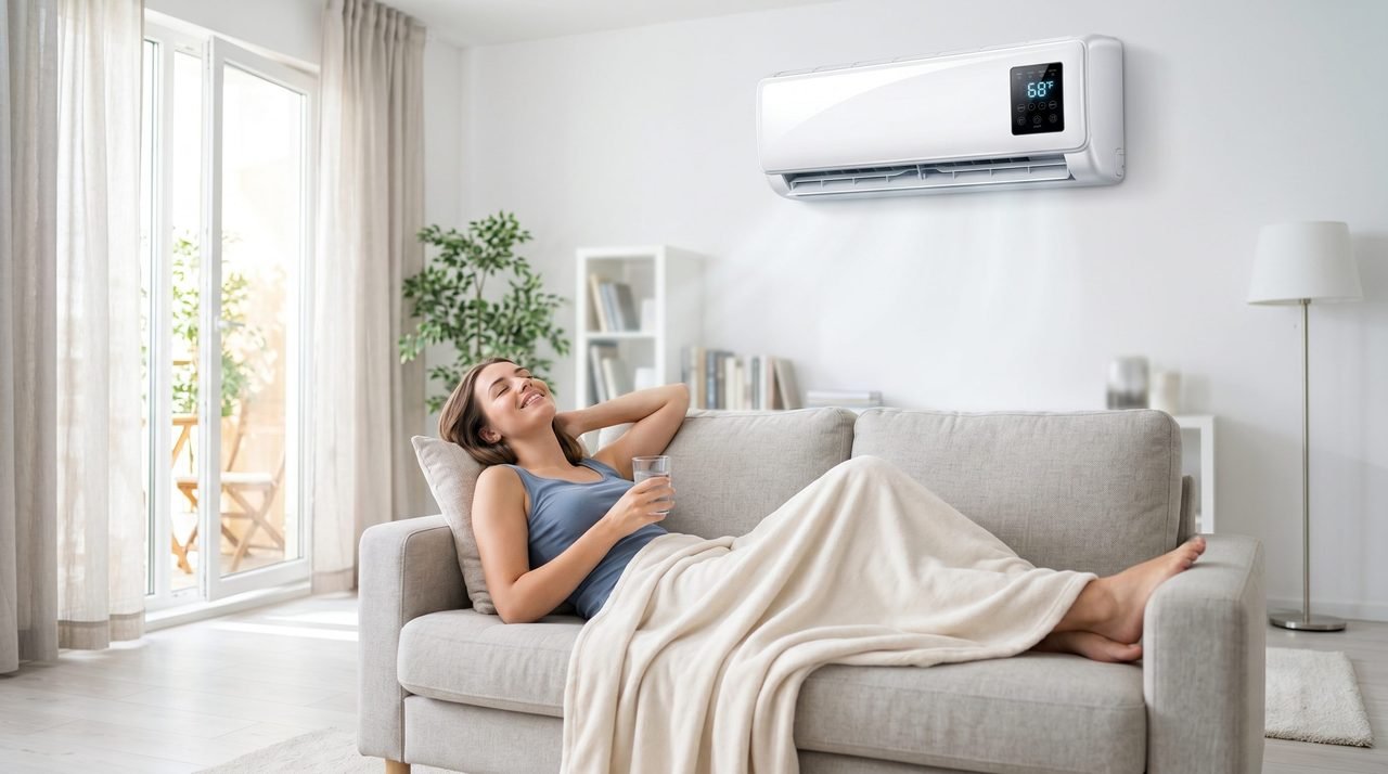 The room cools to a comfortable temperature in minutes