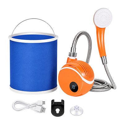 AquaTrail portable shower delivering steady water pressure outdoors