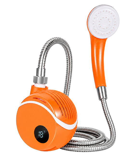 AquaTrail portable rechargeable outdoor shower with hose and shower head
