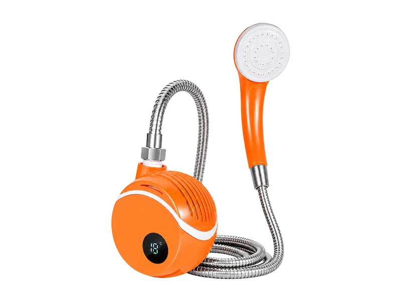 Portable rechargeable shower pump with hose and shower head