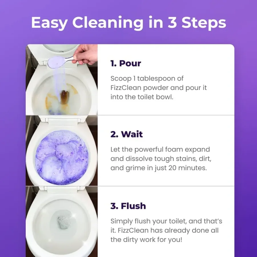 Pouring cleaning foam into a toilet bowl
