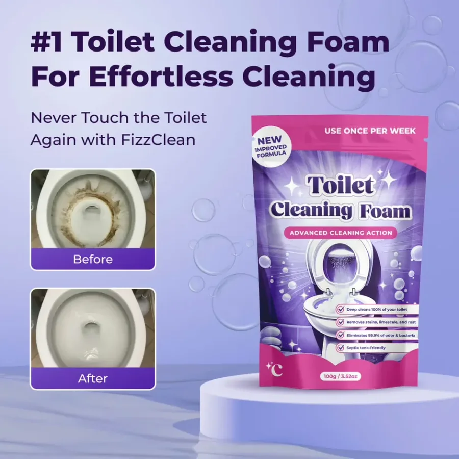 FizzClean toilet cleaning foam sachet, 100 g