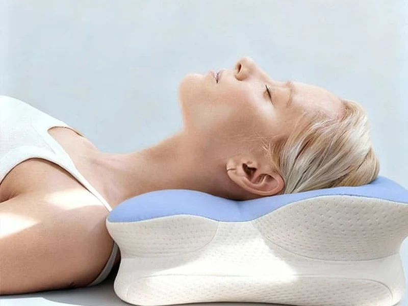 Illustration of neck and airway alignment during sleep