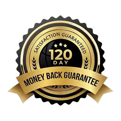 120-day money-back guarantee badge