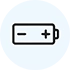 24-hour rechargeable battery icon