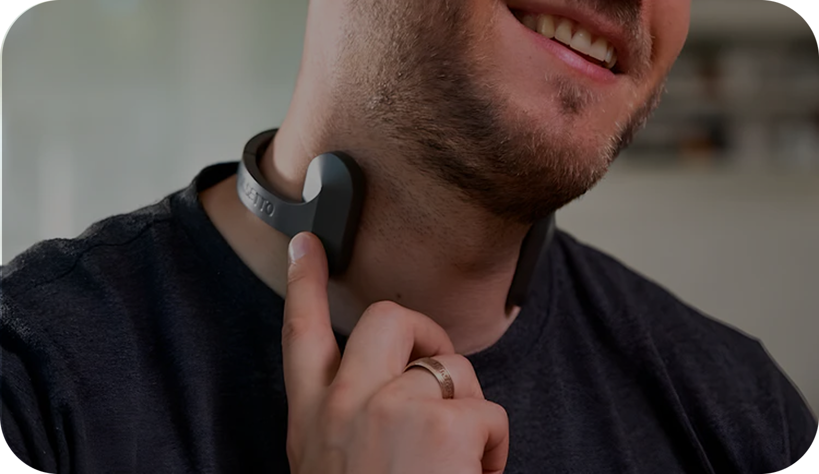 Step 2: place the Pulsetto around your neck